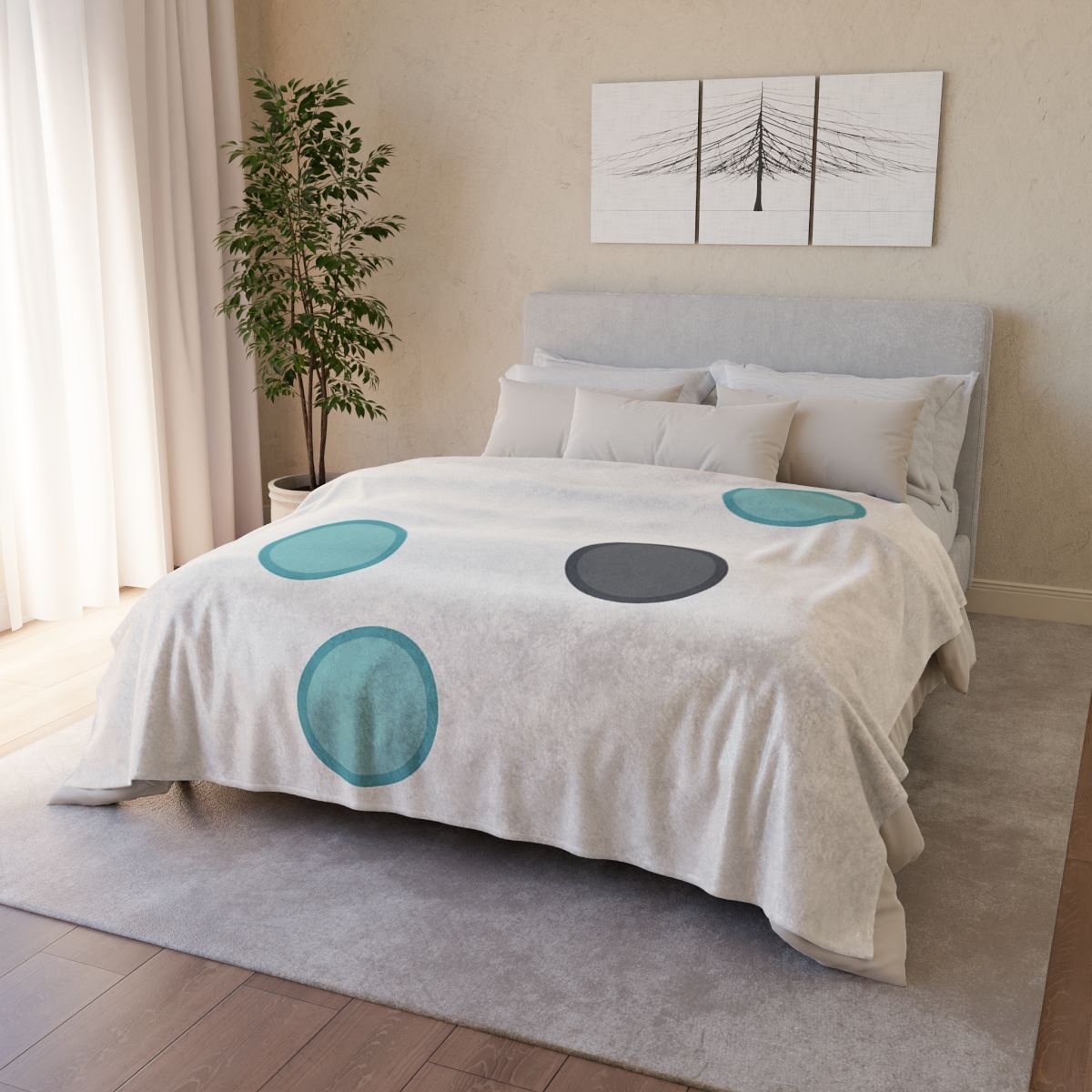 Diagonal Cluster With Silent Gap stylish throw blankets