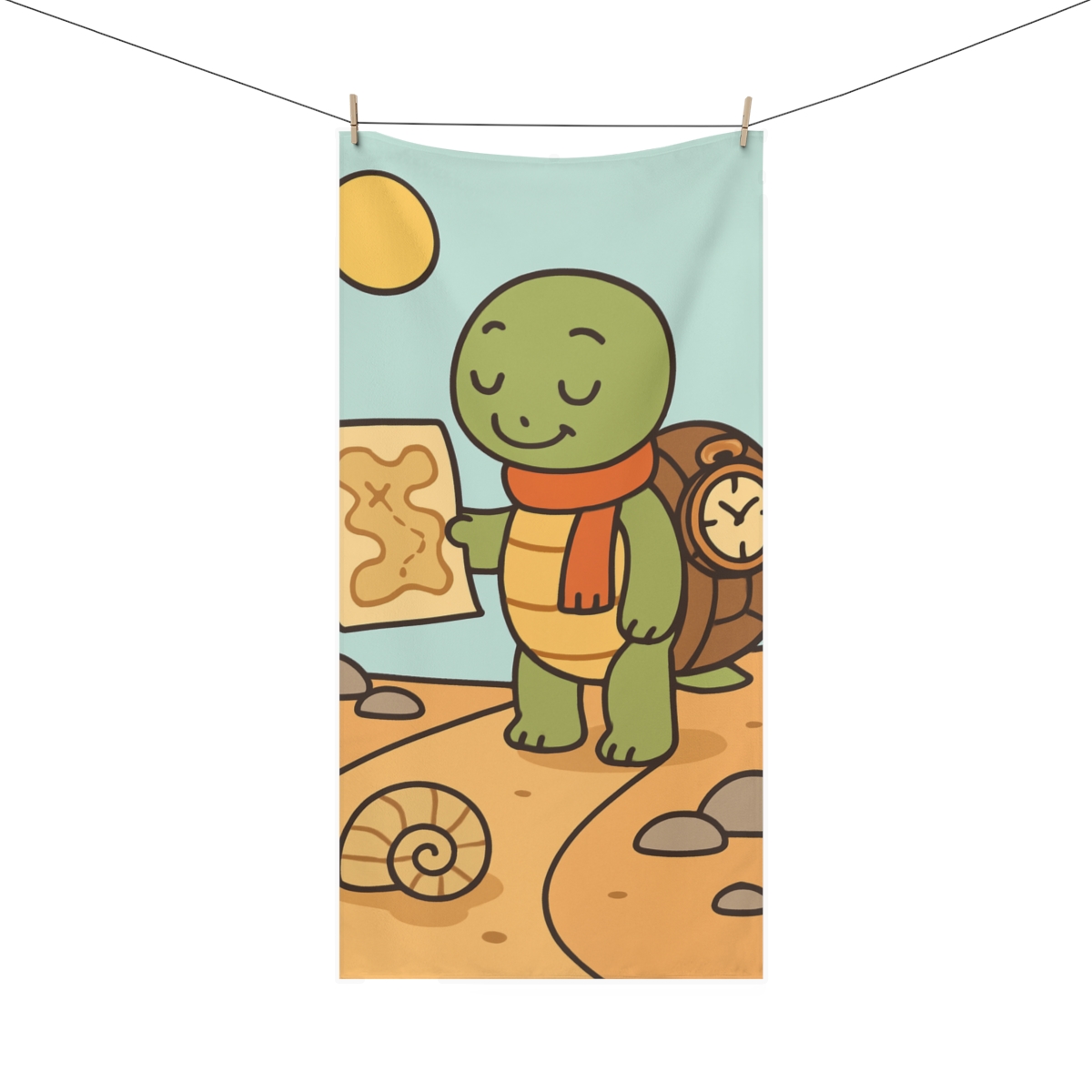 Time Traveling Turtle decorative home towels