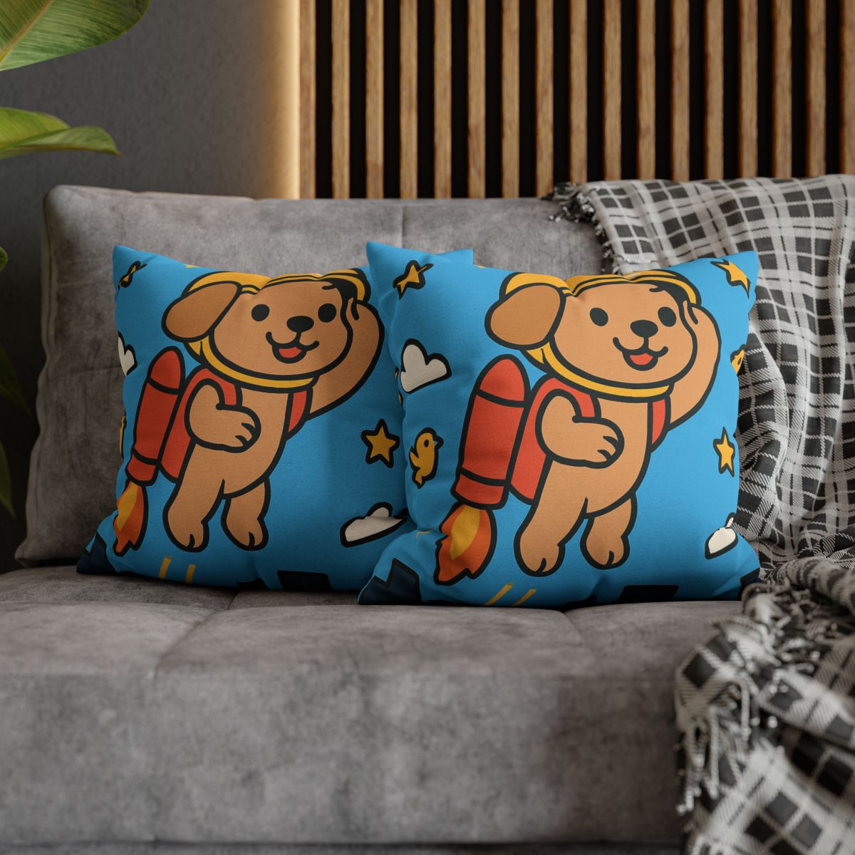Rocket Puppy Patrol comfortable bedding pillow covers