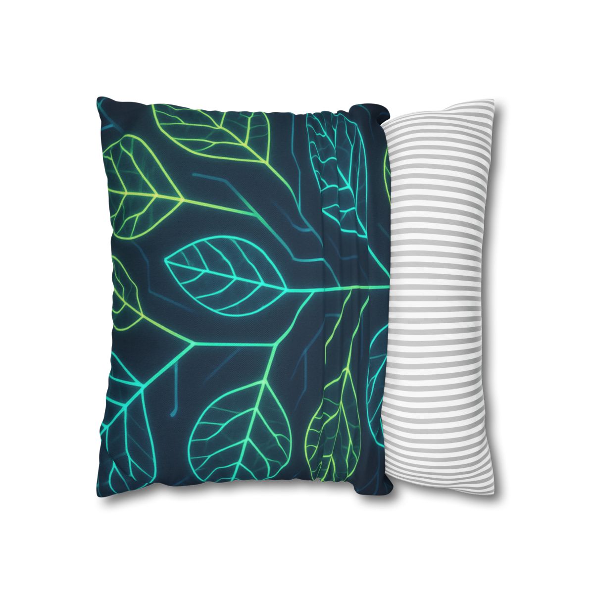 Leaf Vein Circuit Flow designer print pillow cases