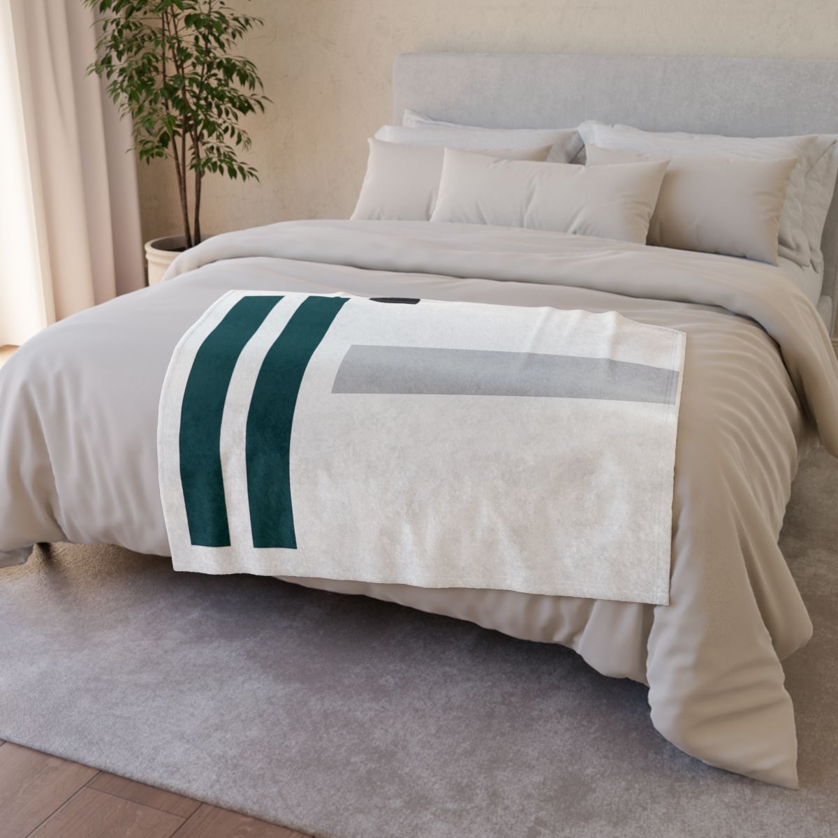 Silent Transit Rectangles designer printed blankets
