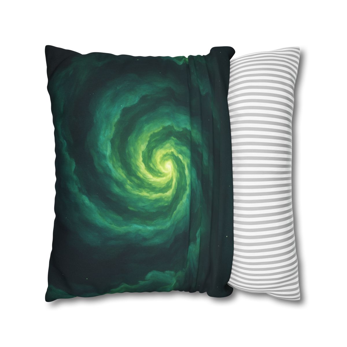 Verdant Nebula Swirl soft cotton pillow cases