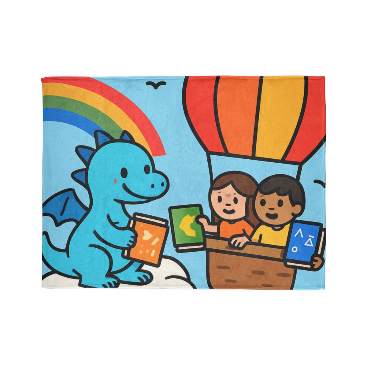 Cloud Library Run By A Gentle Dragon stylish throw blankets