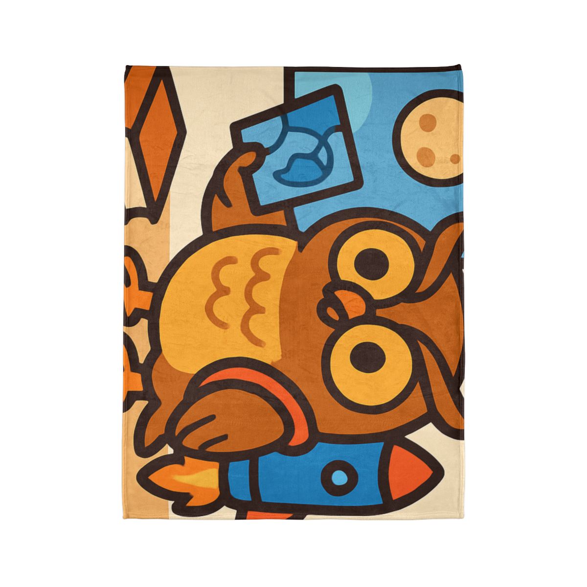 Rocket School Owl unique gift blankets
