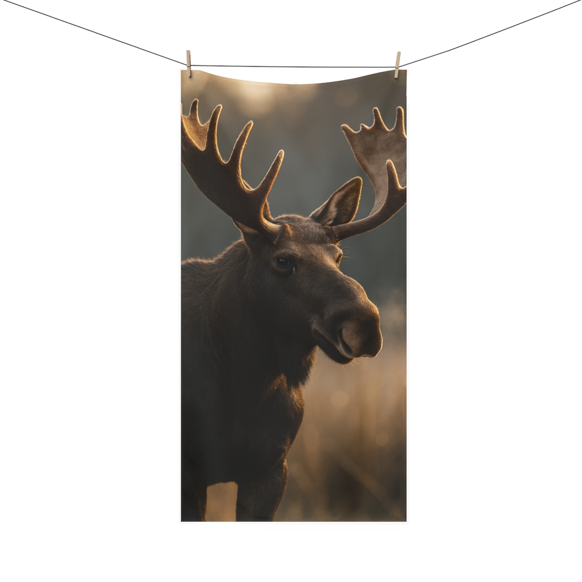 Velvet Antler Dawn Moose trendy hand towels