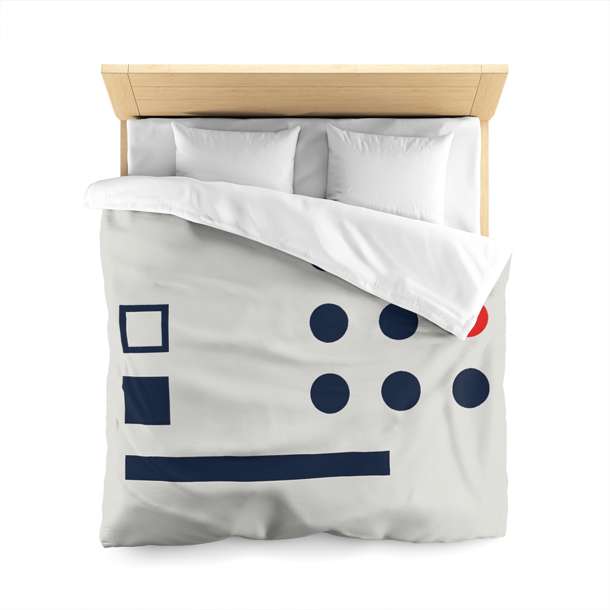 Missing Cell Dot Grid With Long Bar designer printed duvets