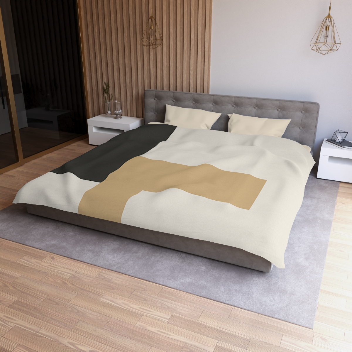 Offset Rectangle Pair soft comforter duvets