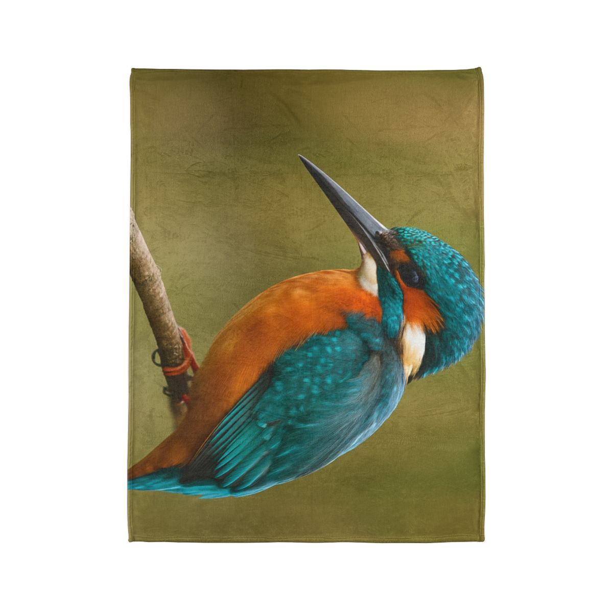 Azure Flash Kingfisher soft fleece blankets