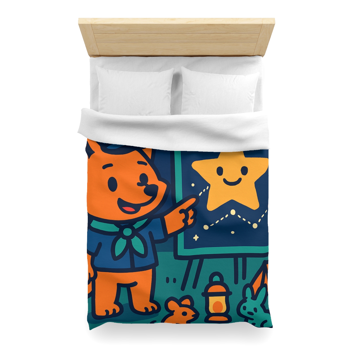 Stargazing Fox Scouts personalized bedding duvets