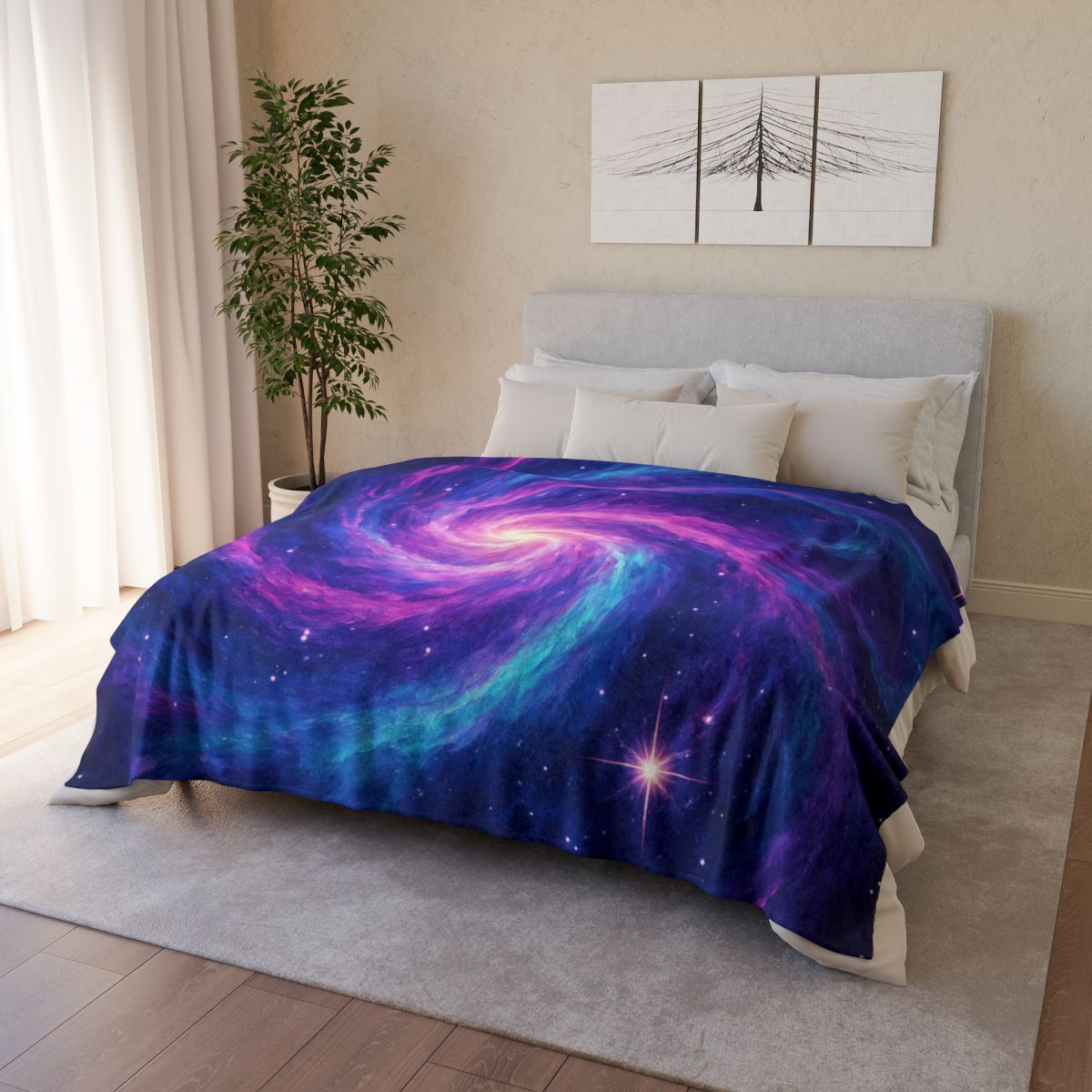 Nebula Spiral Haze decorative home blankets