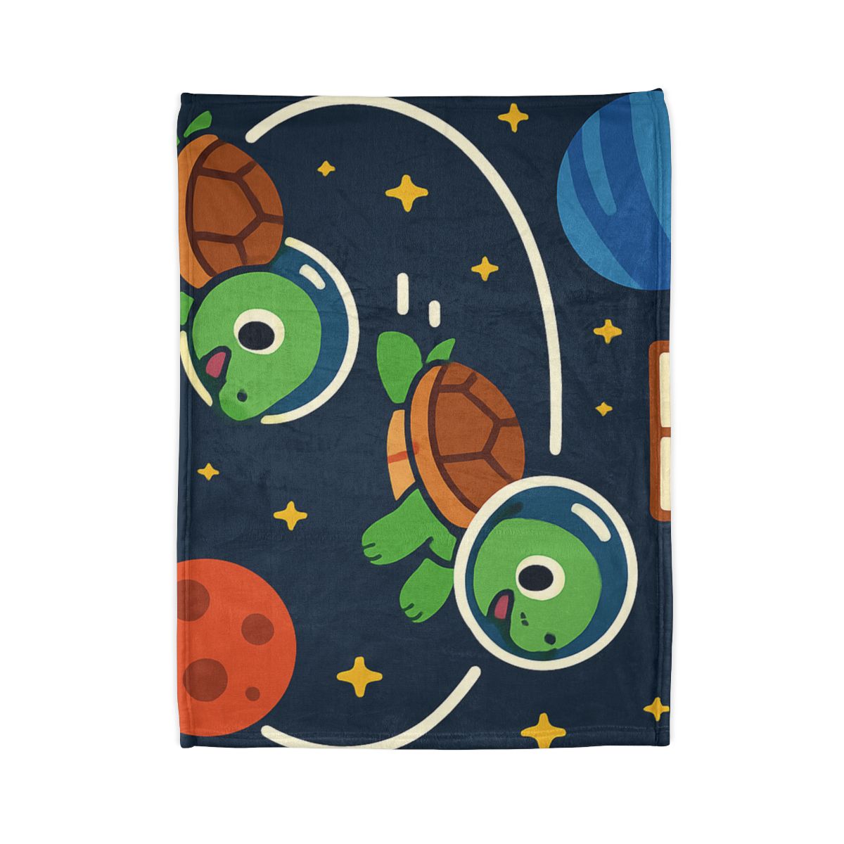 Time Dilation Turtle Race Across Star Track trendy patterned blankets