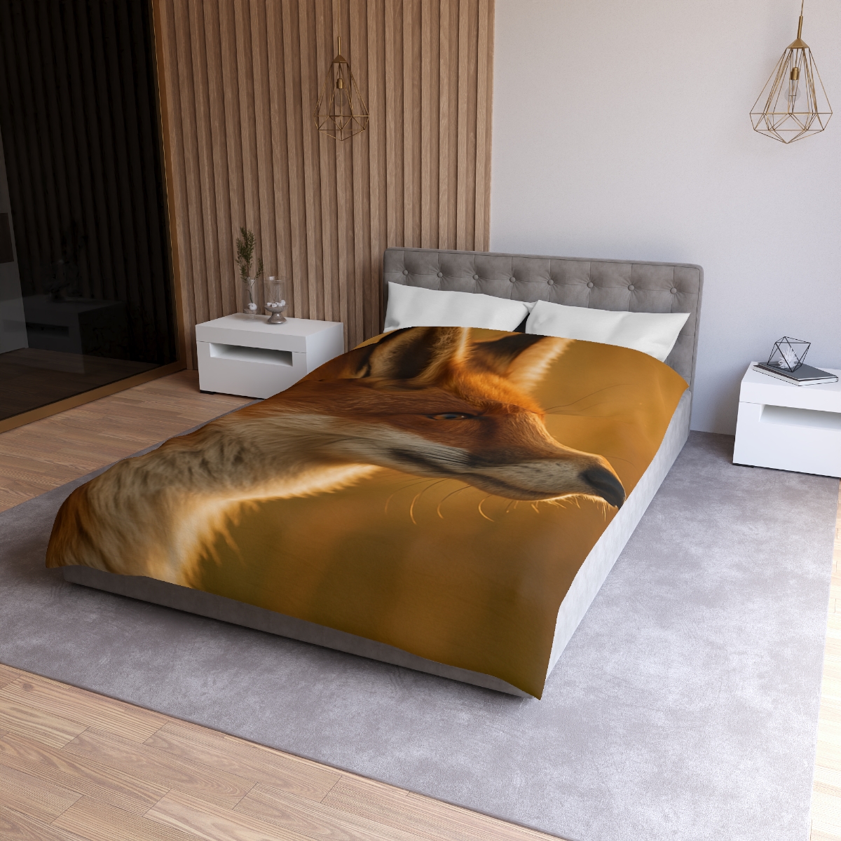 Amber Gaze Red Fox soft comforter duvets