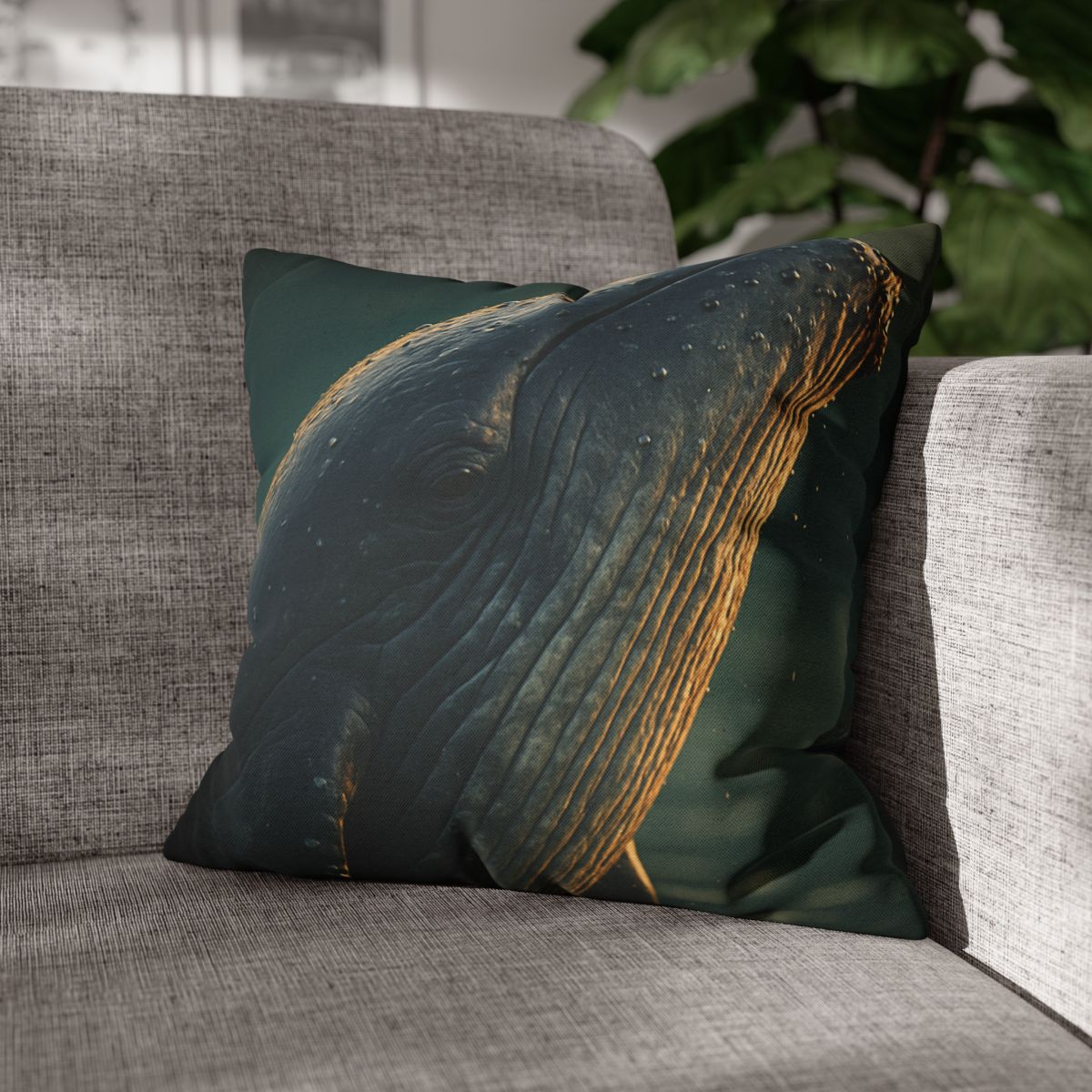 Silver Surge Humpback Whale soft cotton pillow cases