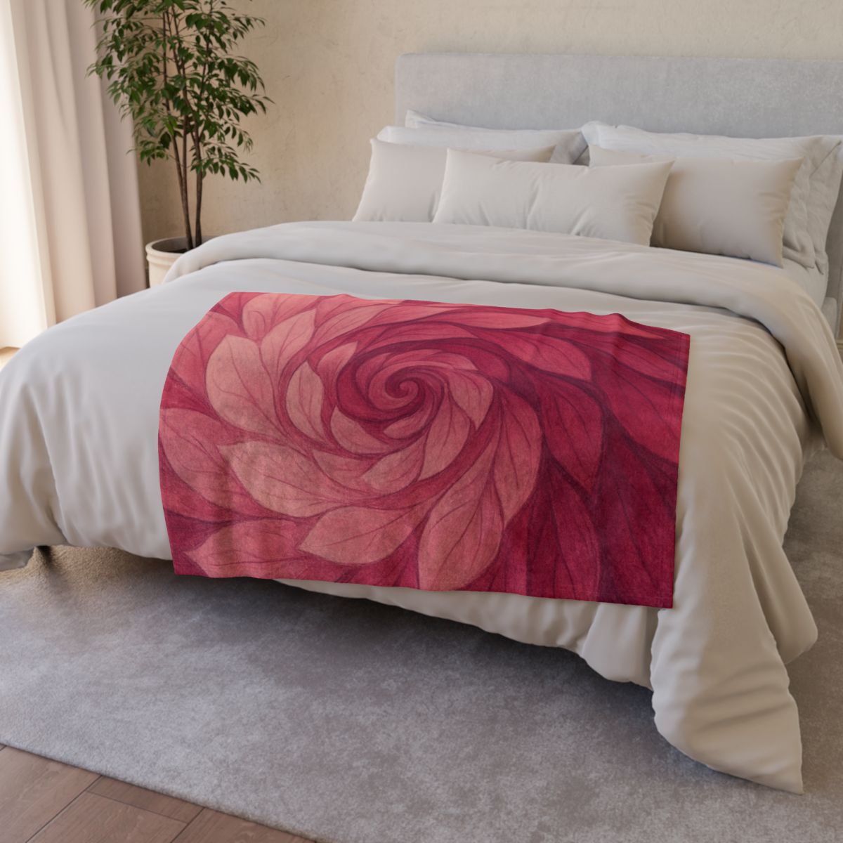 Petal Spiral Cascade decorative home blankets
