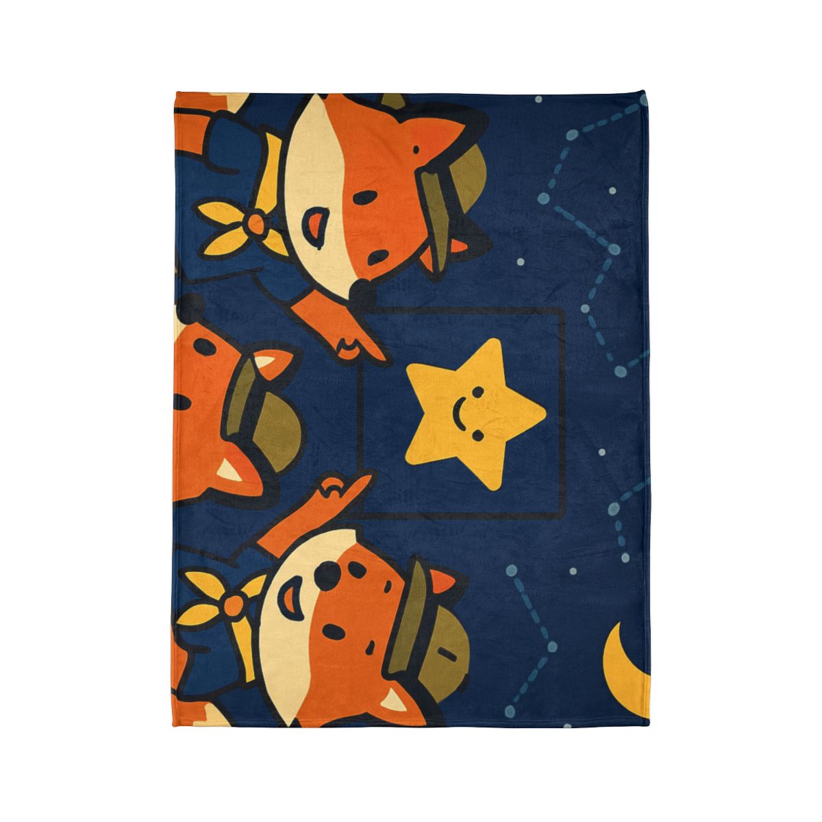Stargazing Fox Scouts personalized cozy blankets