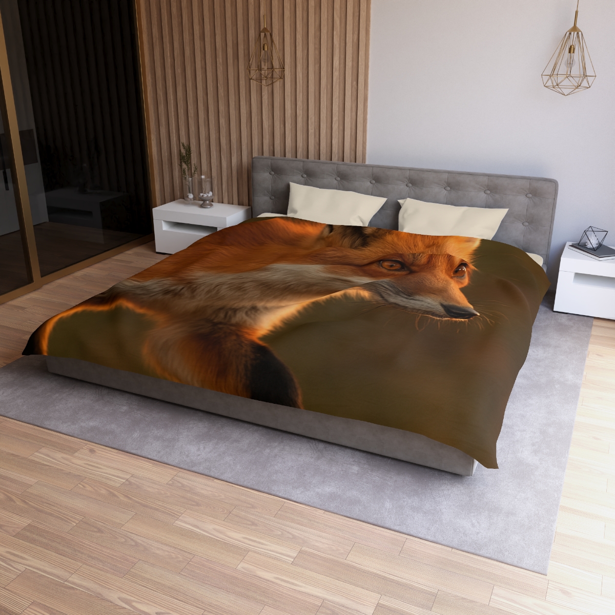 Crimson Whisper Red Fox trendy bedroom duvets