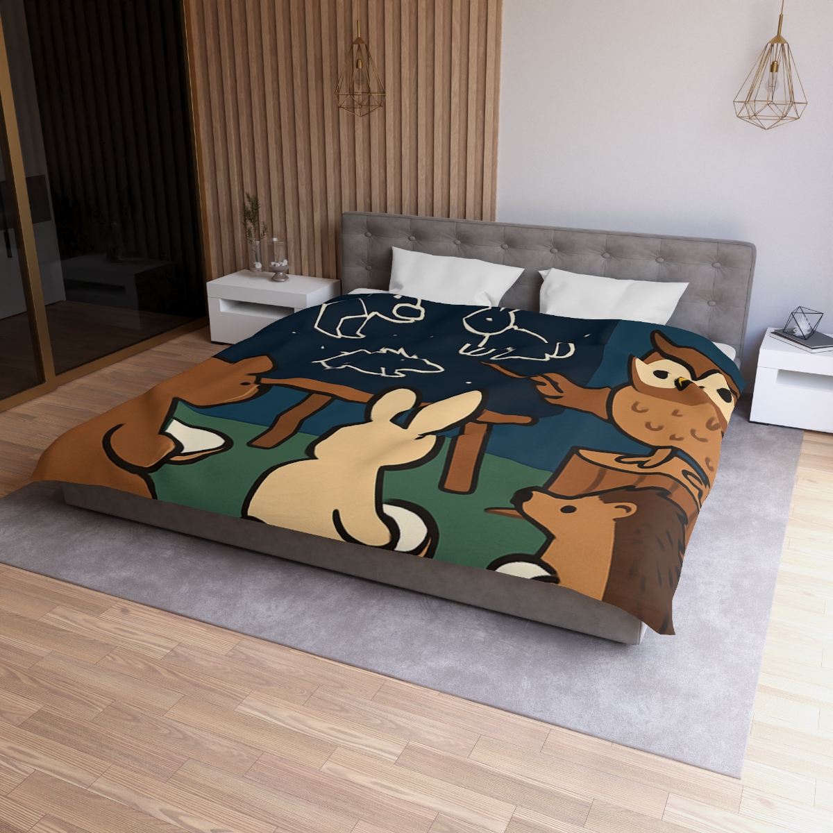 Constellation Classroom Of Forest Animals soft comforter duvets
