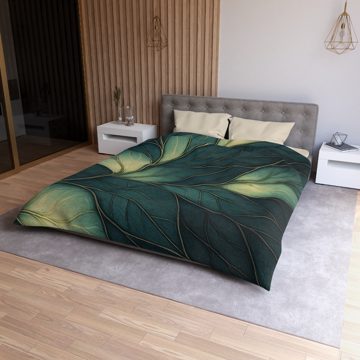 Vein Lattice Aurora Bloom designer printed duvets