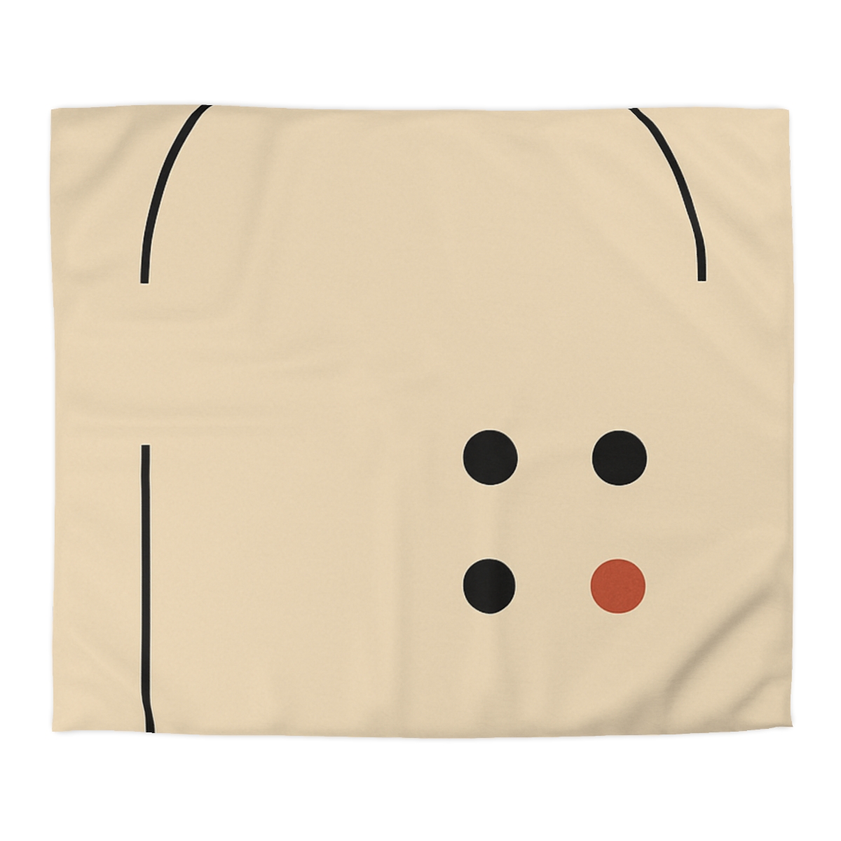 Partial Arc Window Over Dot Grid soft comforter duvets