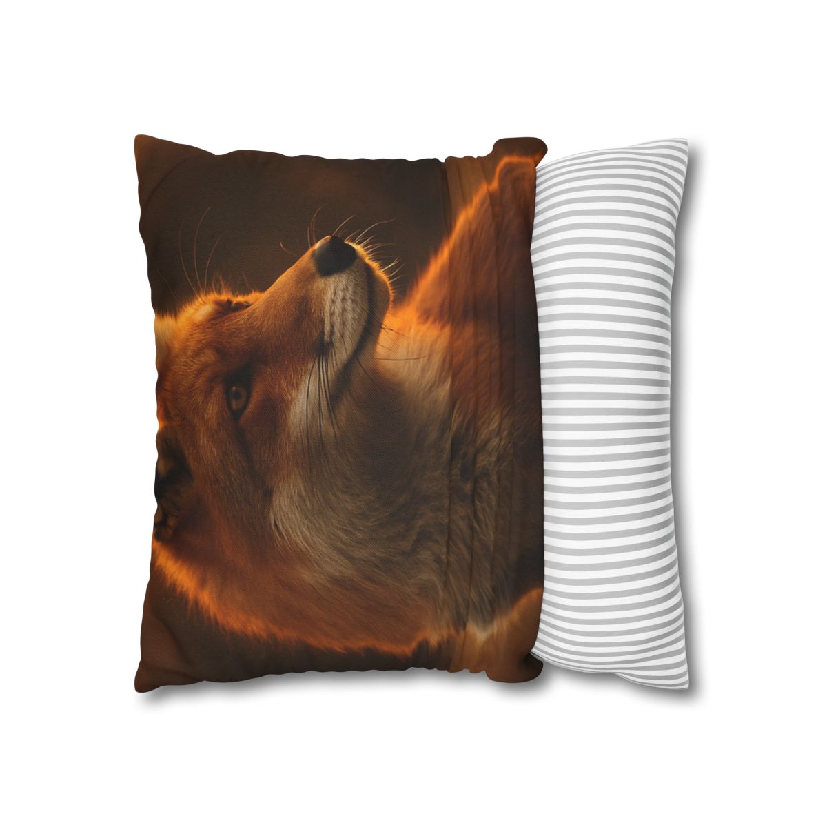 Crimson Whisper Red Fox soft cotton pillow cases