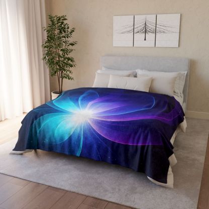 Gravitational Prism Bloom designer printed blankets