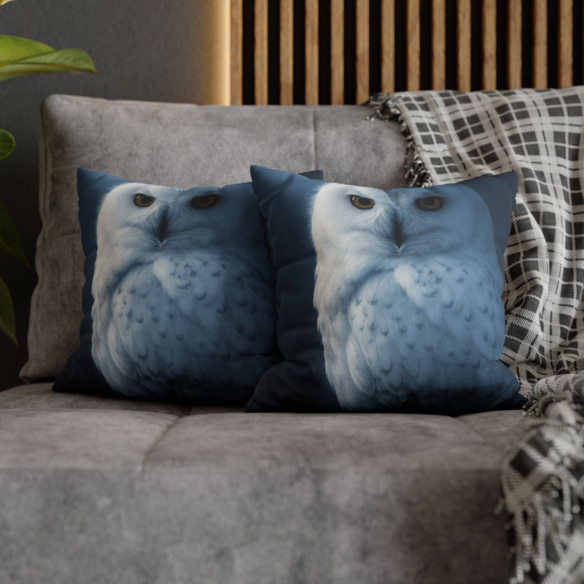 Midnight Watch Snowy Owl stylish decorative pillowcases