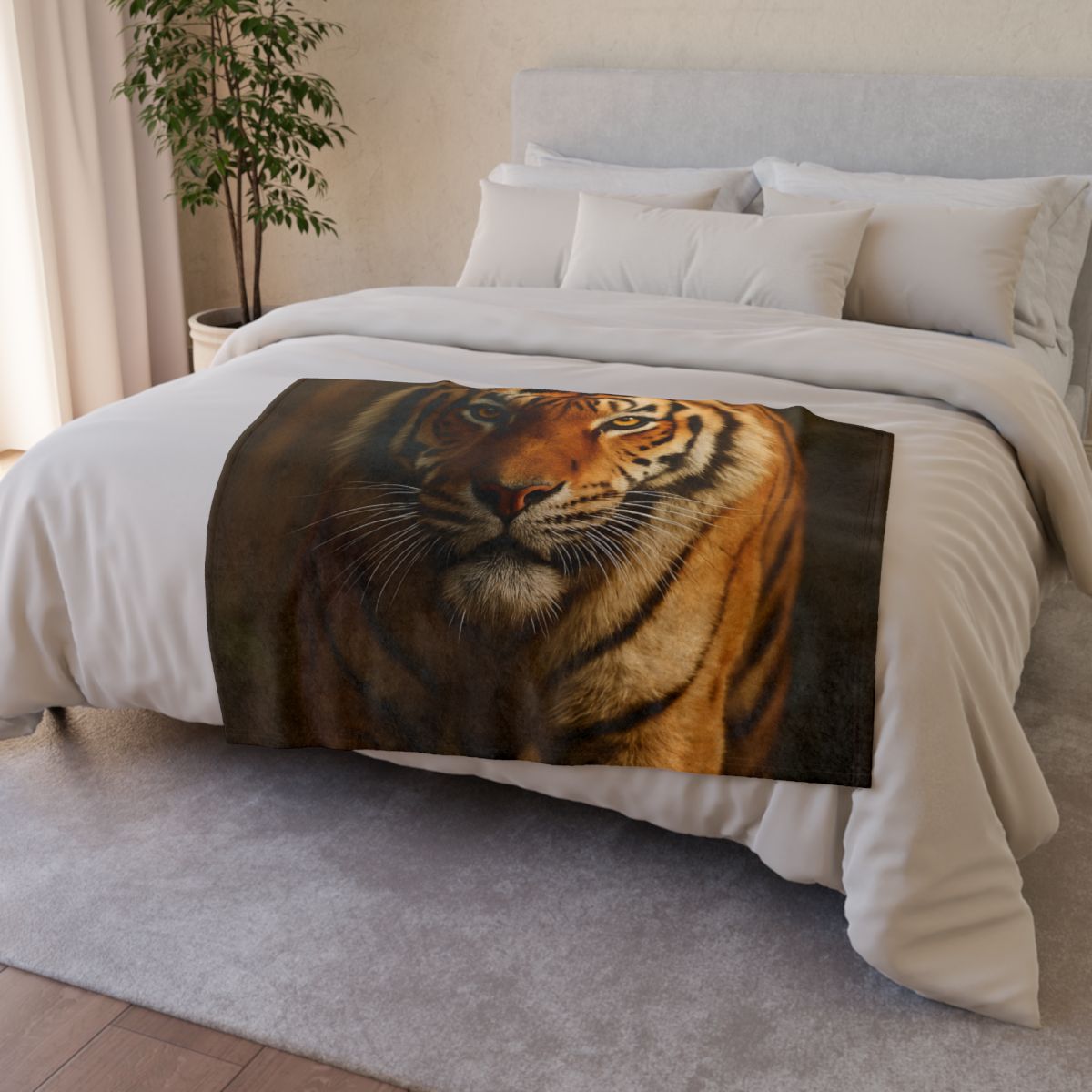 Amber Stalker Bengal Tiger designer printed blankets