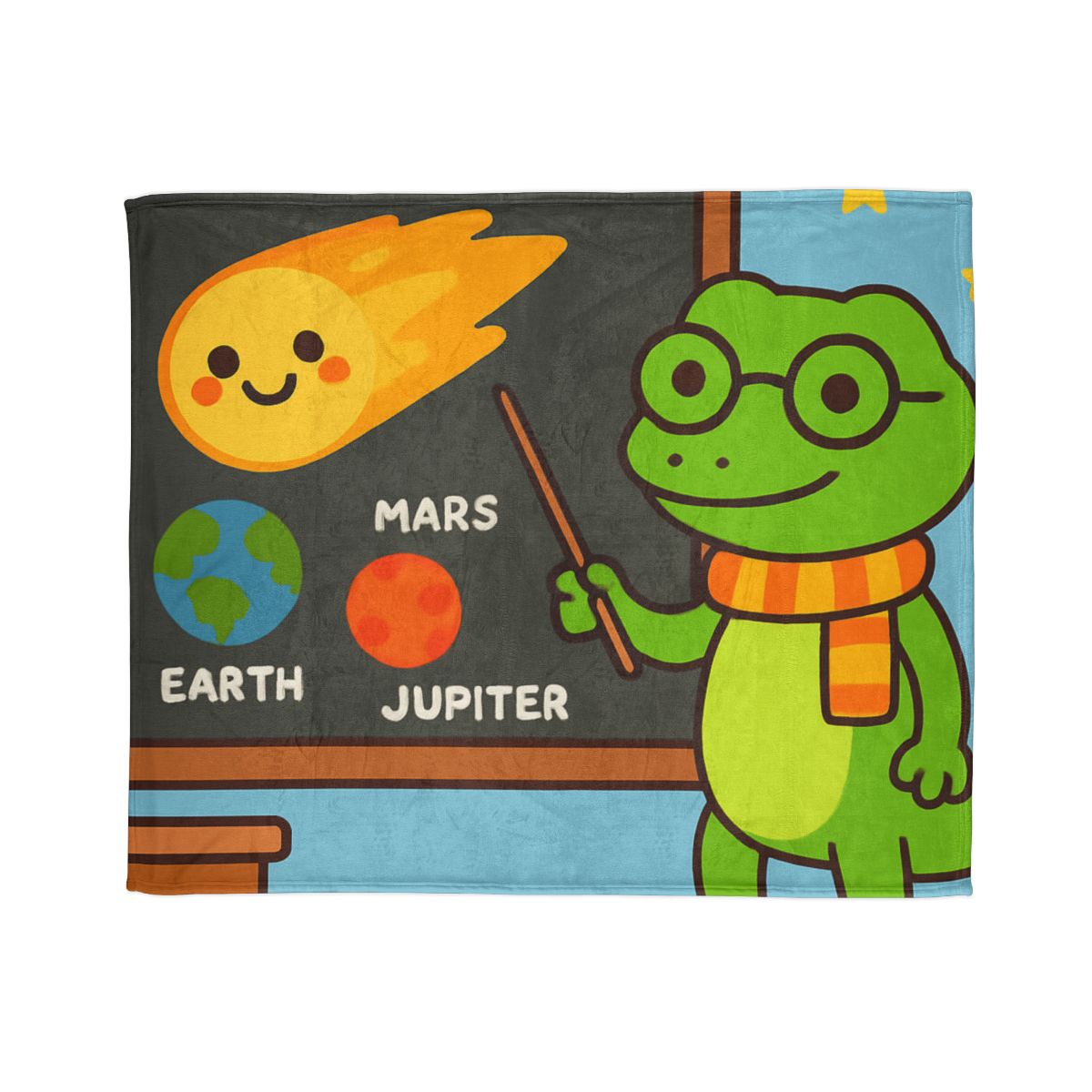 Comet Classroom Gecko designer printed blankets