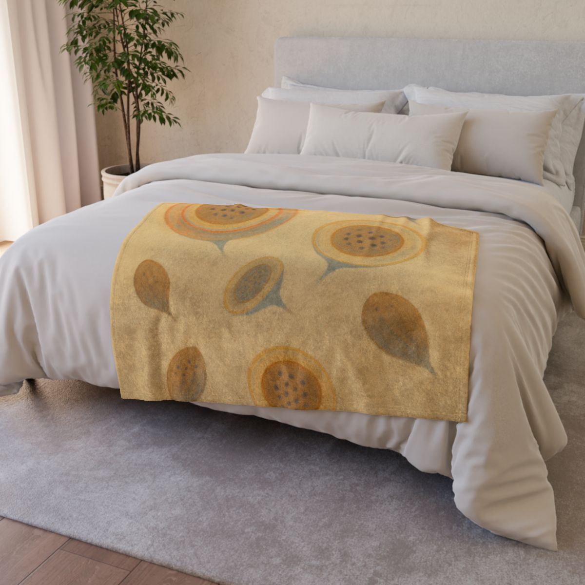 Seed Pod Halo Cluster designer printed blankets