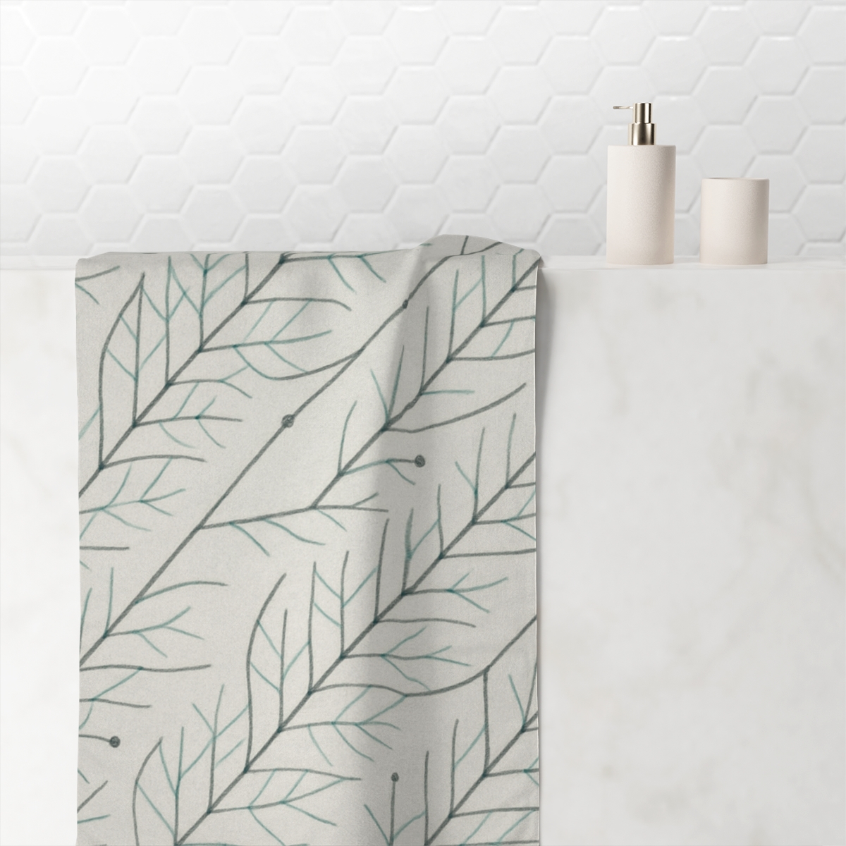 Veinwork Constellation Lattice designer printed towels