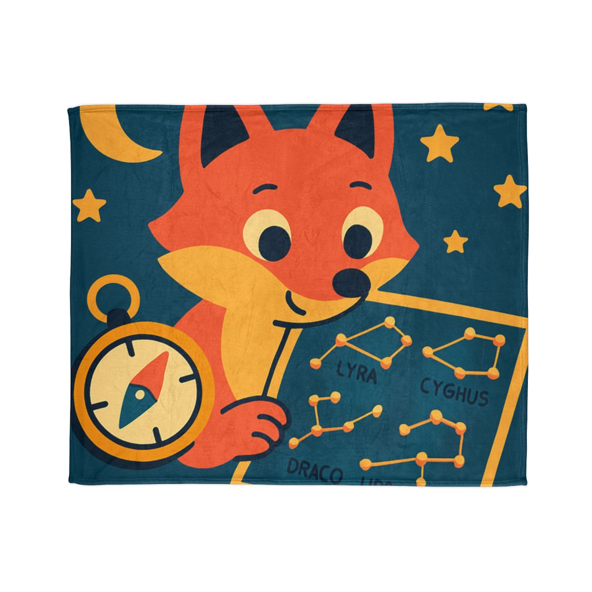 Star Map Explorer Fox decorative home blankets