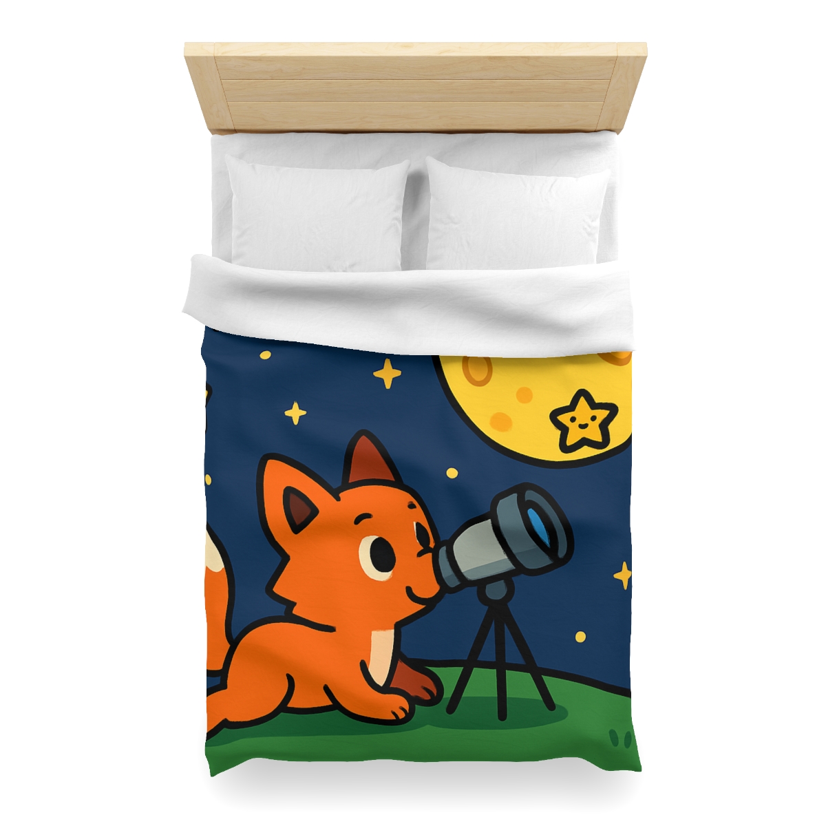 Stargazer Fox In The Moon Meadow warm winter duvets