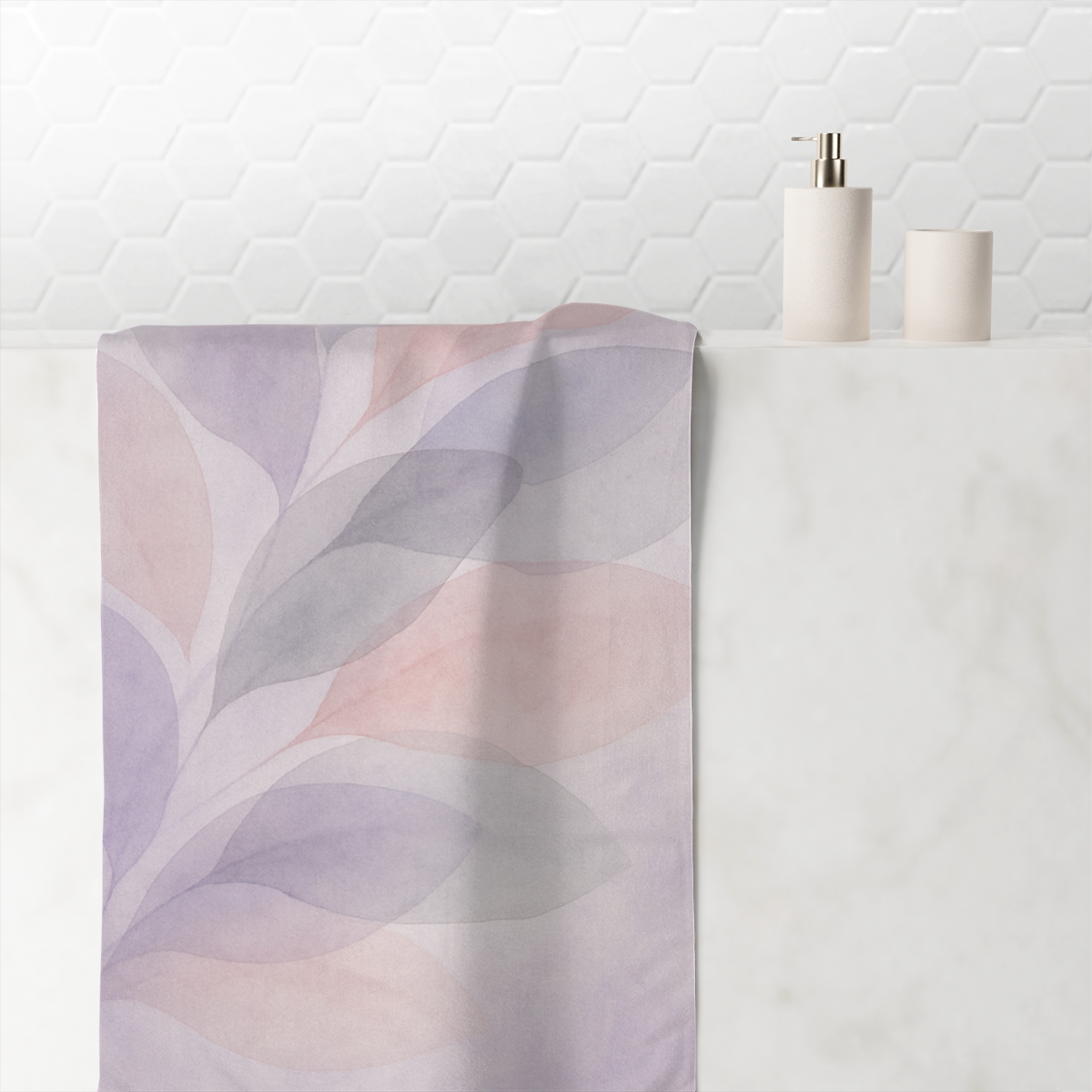 Petal Overlay Gradient trendy hand towels