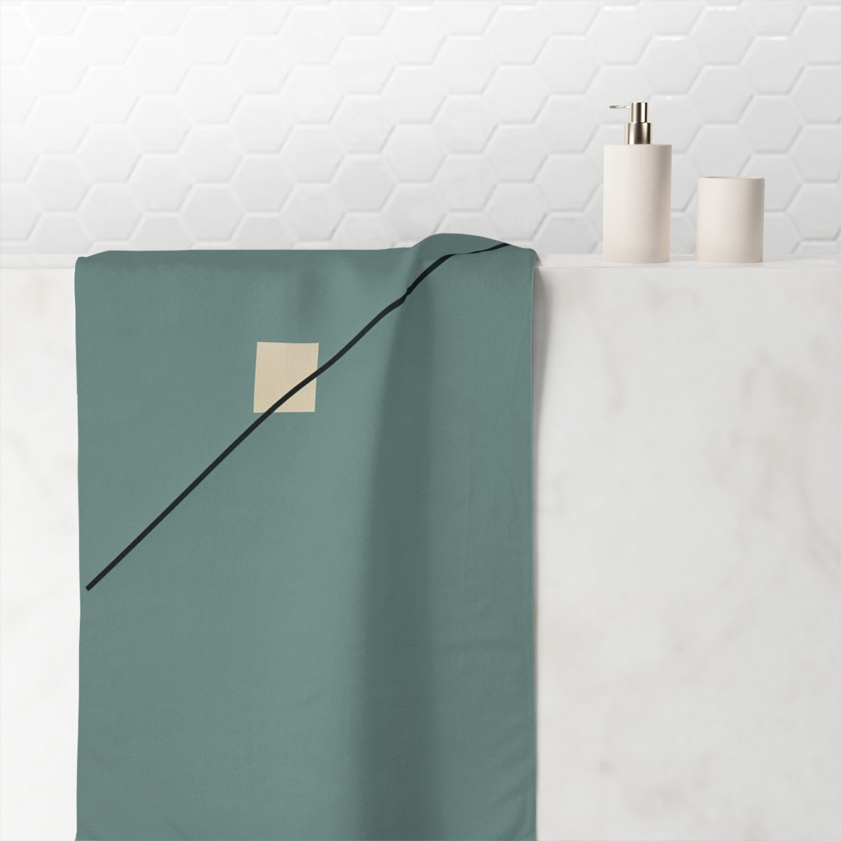 Diagonal Bar And Square Pause decorative home towelscustom towels