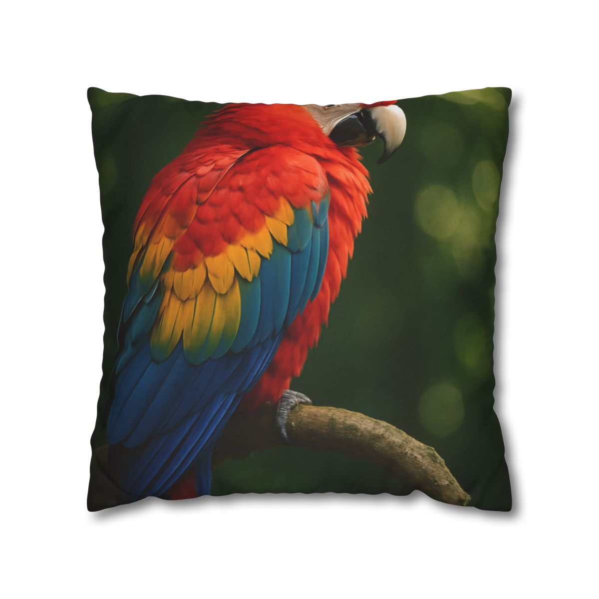 Canopy Flame Scarlet Macaw soft cotton pillow cases