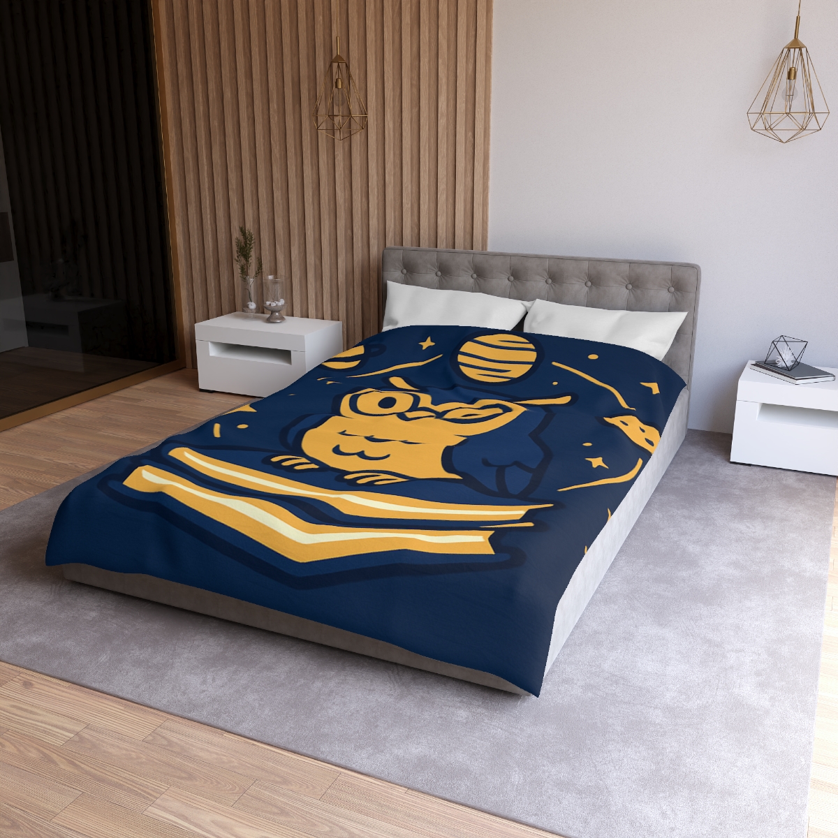 Galactic Owl Library stylish duvet covers