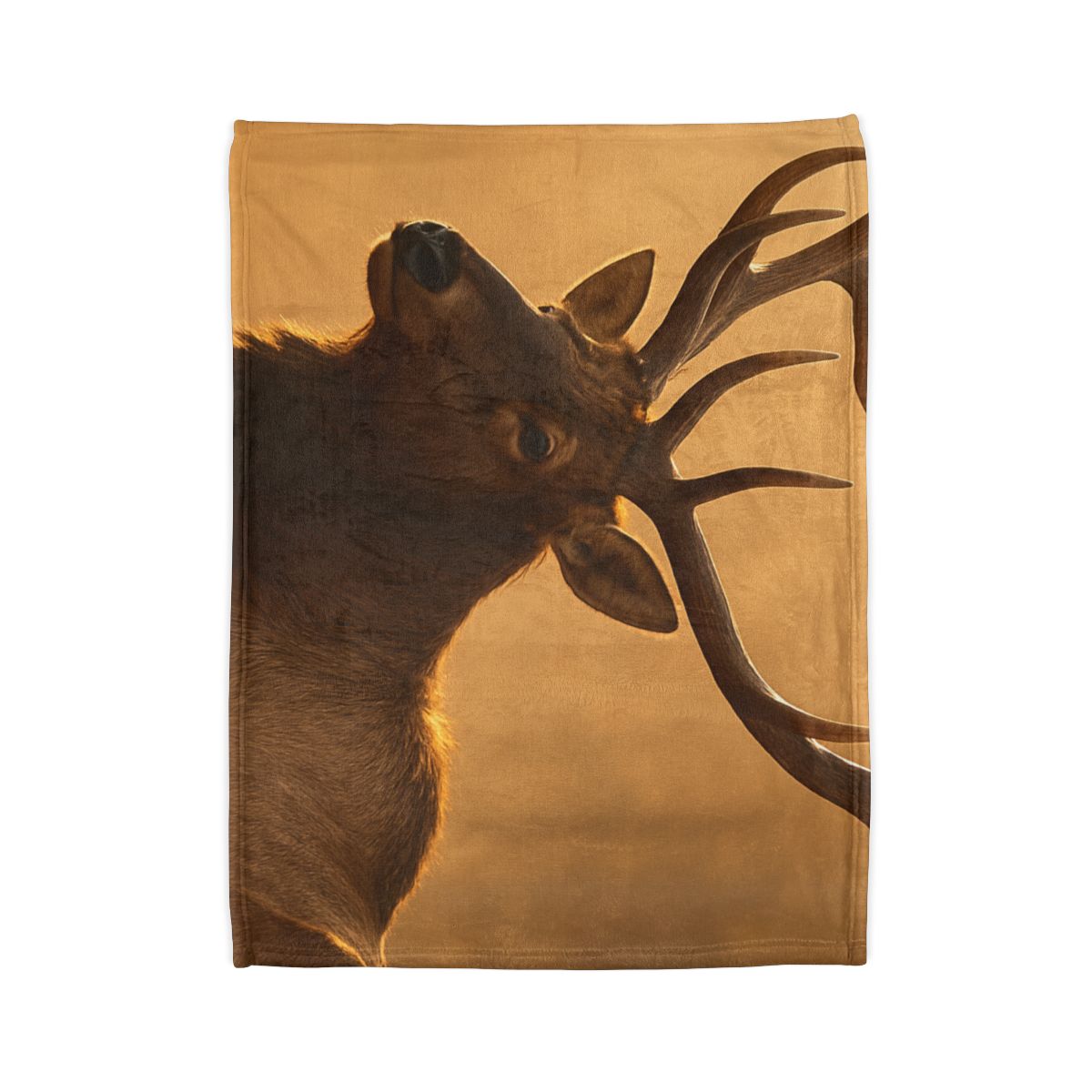 Antler Crown Mountain Elk personalized cozy blankets