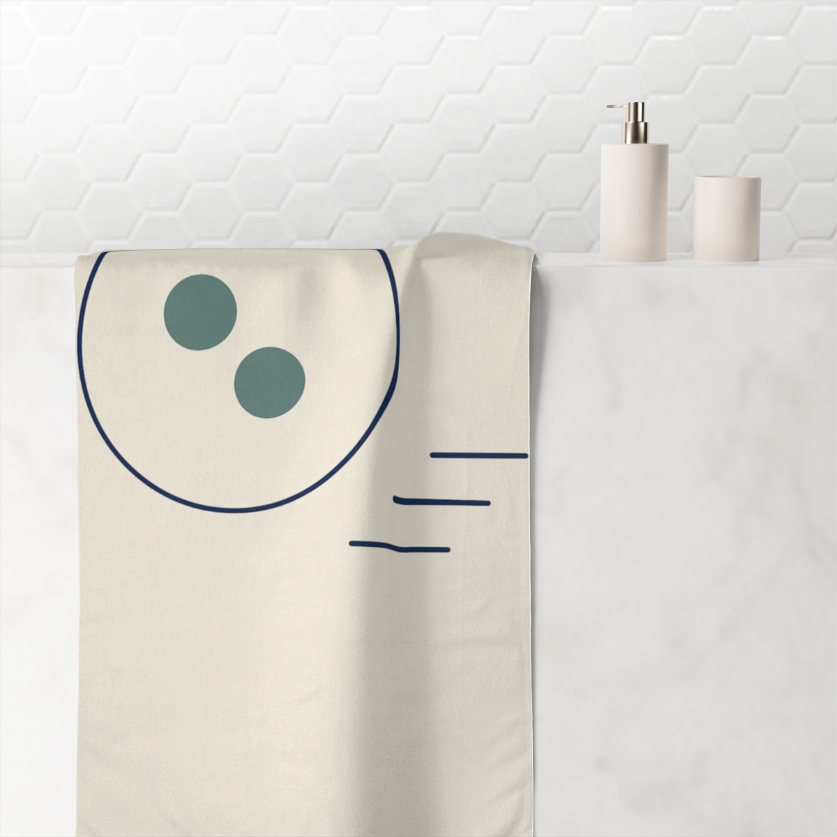 Orbiting Bars And Twin Moons personalized bath towels