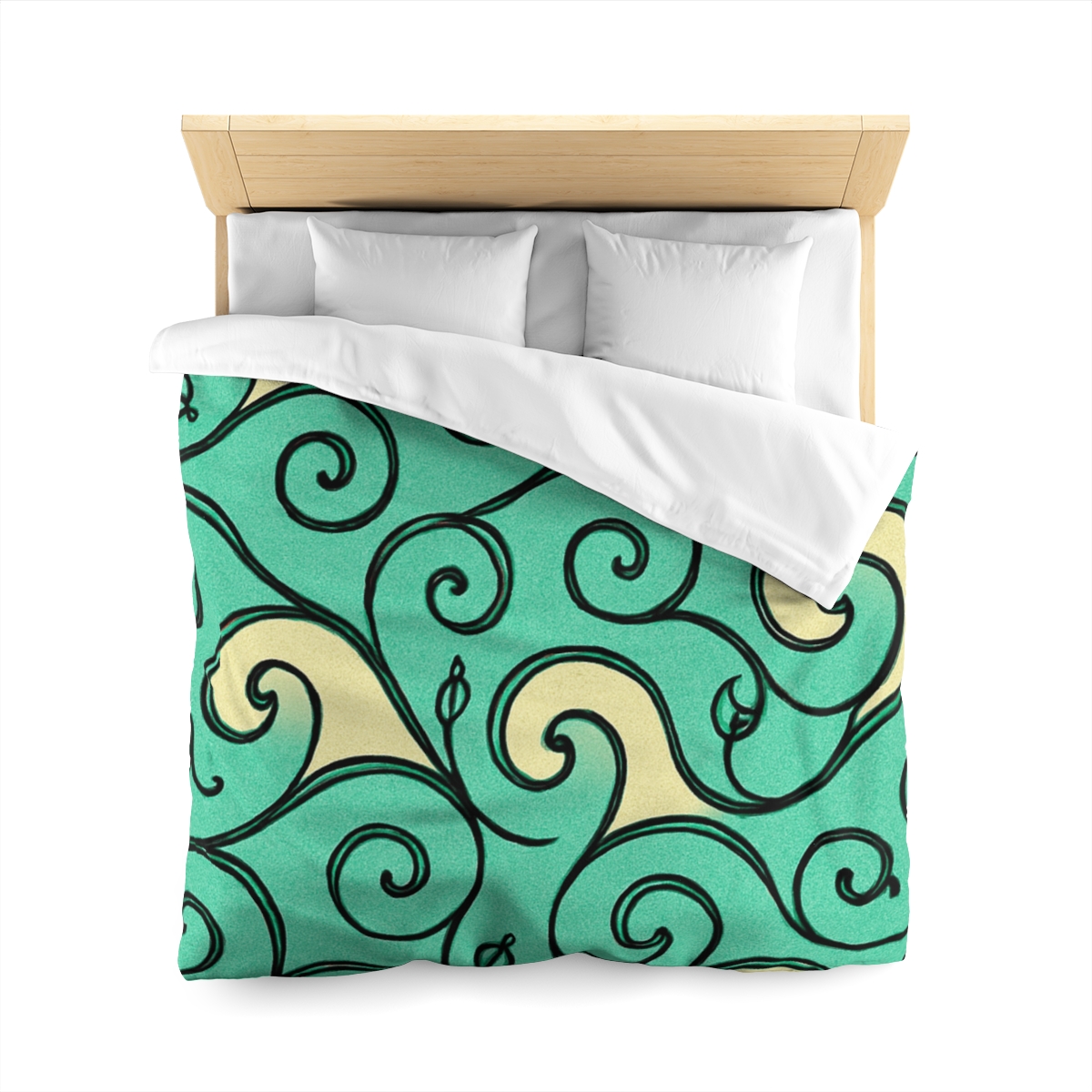 Vine Curl Wave Matrix designer printed duvets