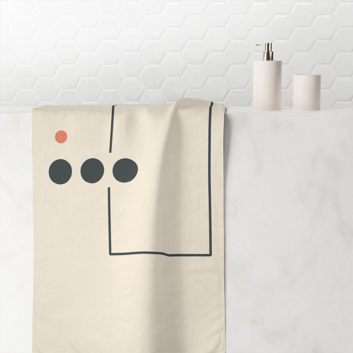 Open Frame With Sliding Dot Row trendy hand towels