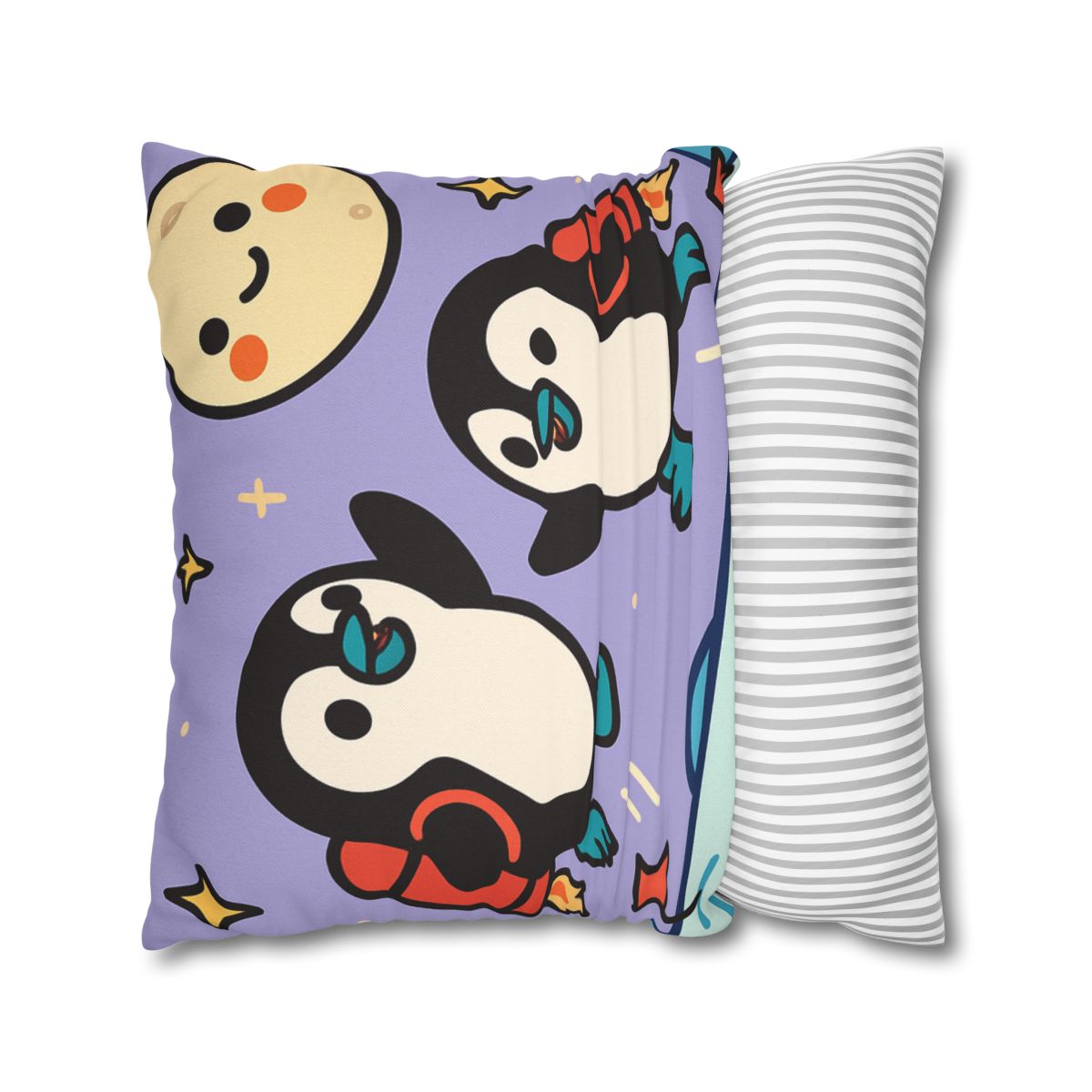 Rocket Penguin Explorers soft cotton pillow cases