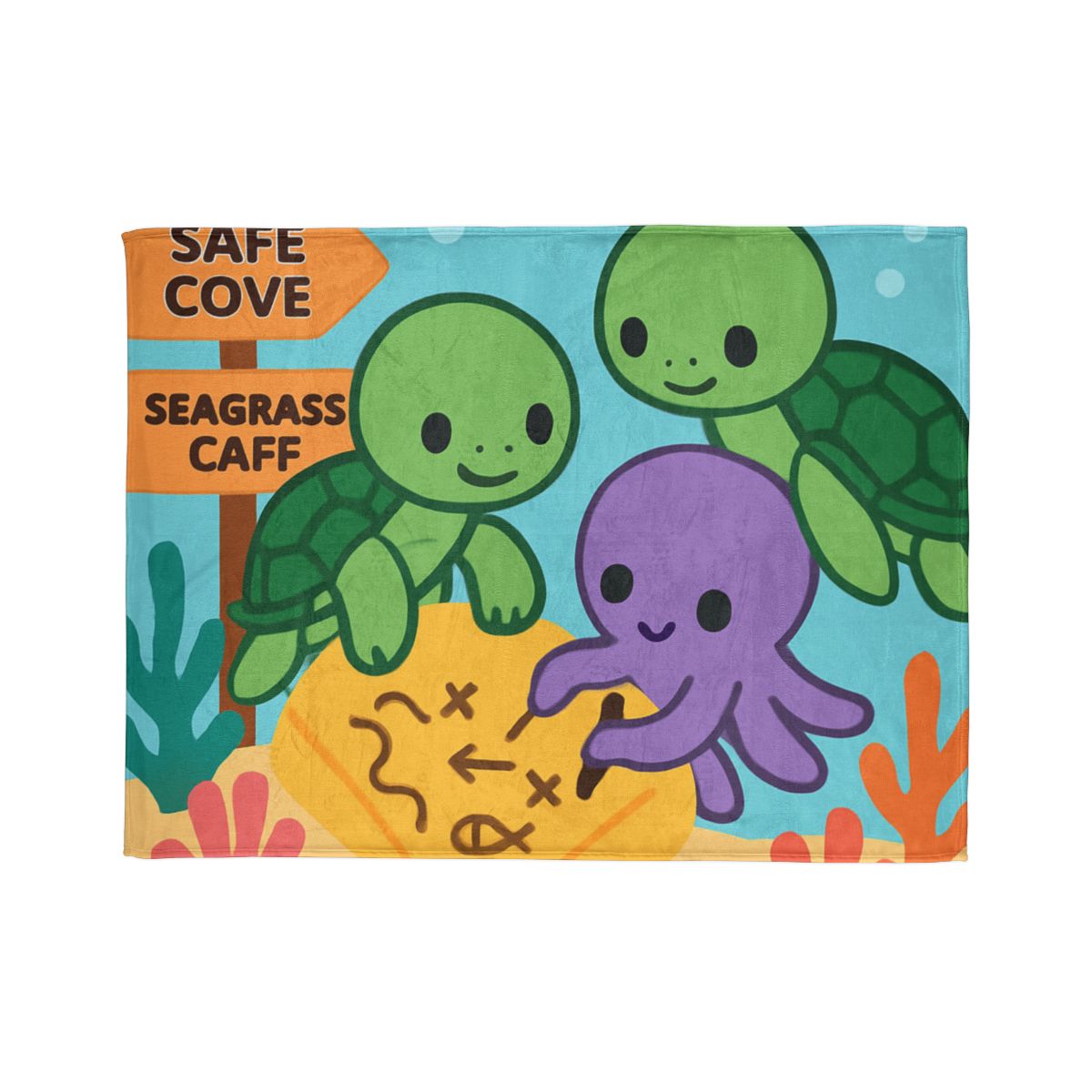 Coral Reef Map Makers unique gift blanketscustom blankets