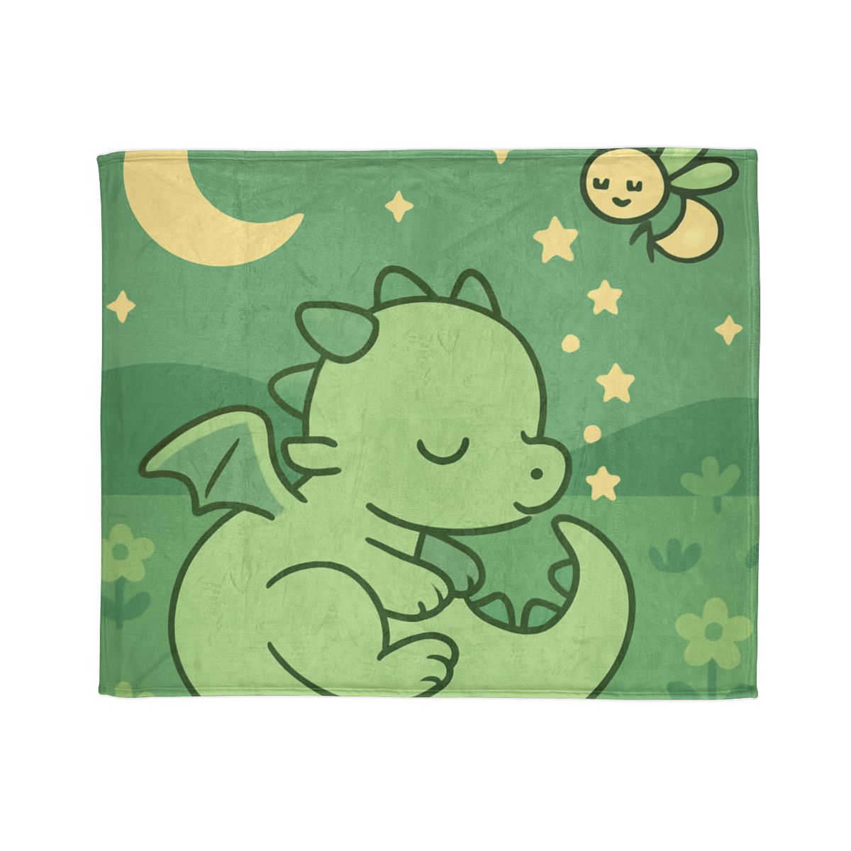 Moonlight Meadow Dragon soft fleece blankets