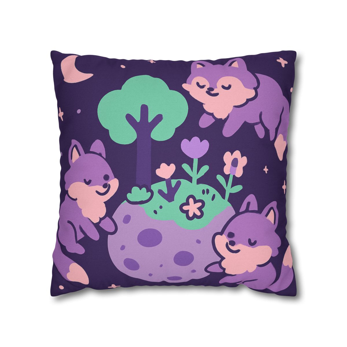 Galaxy Garden Of Floating Foxes custom pillow cases