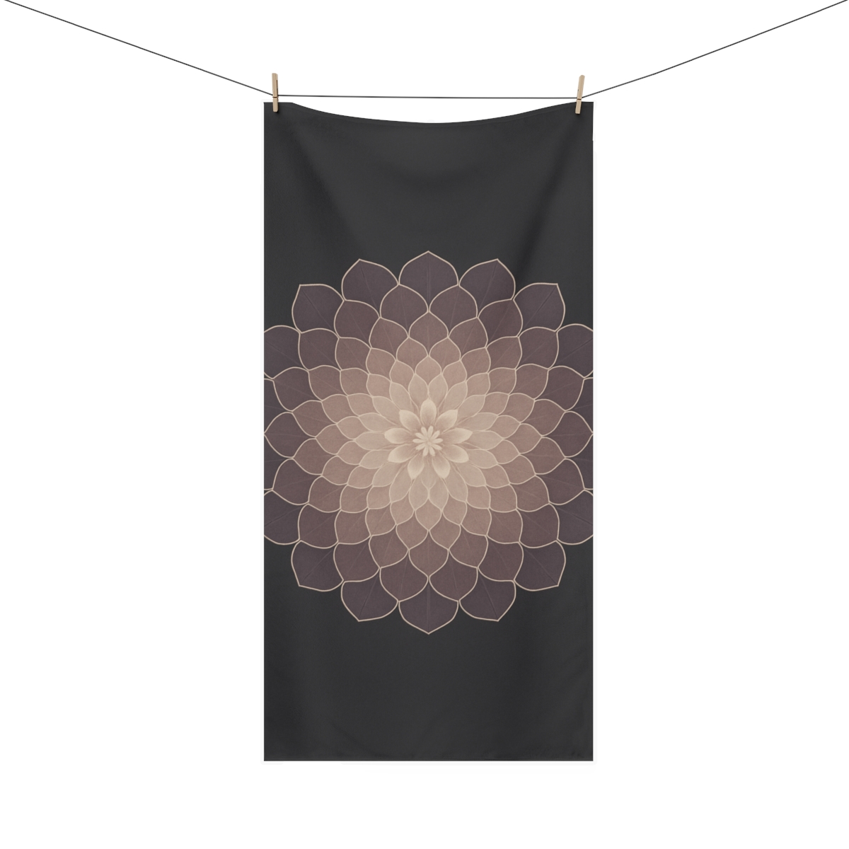 Petal Halo Lattice designer printed towels