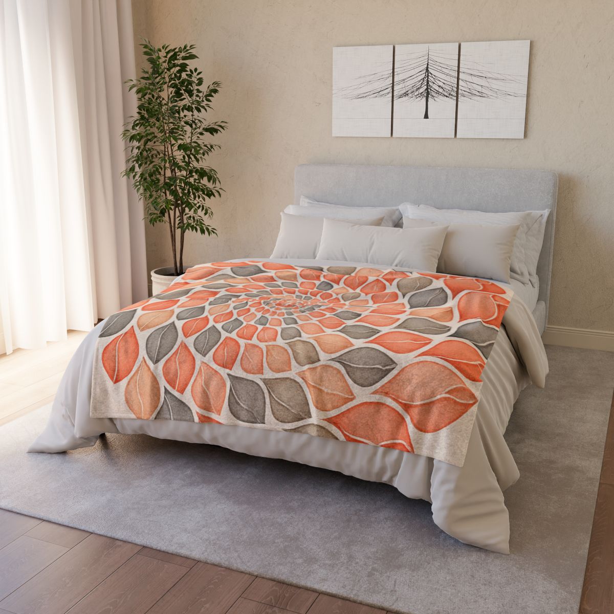 Bud Spiral Time Mosaic decorative home blankets