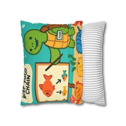 Coral Classroom Sea Turtle Guide trendy patterned pillow cases