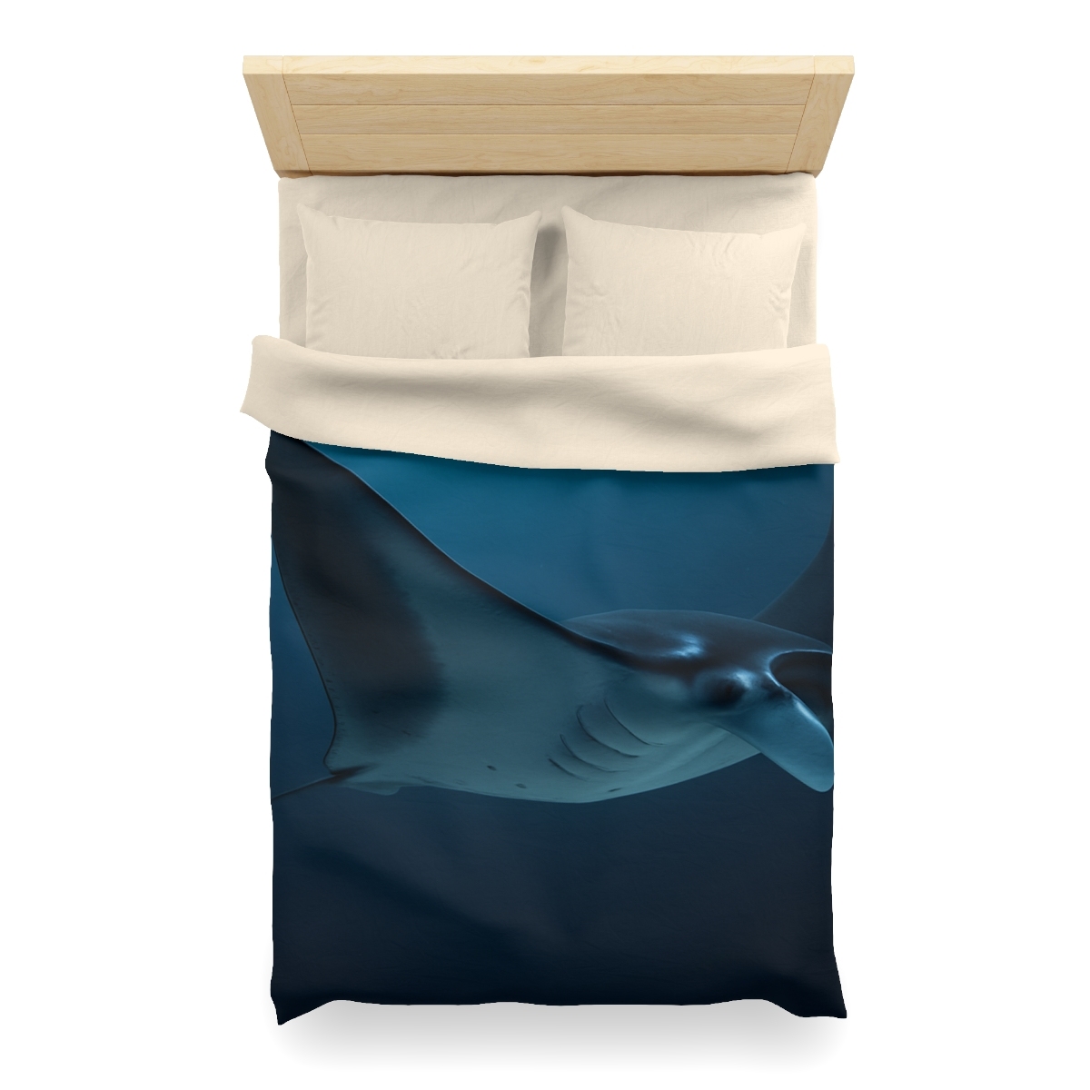Celestial Glide Manta Ray designer printed duvets