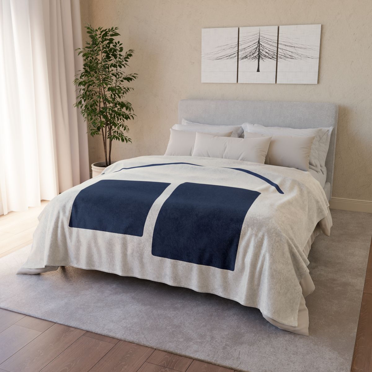 Arc Bridge Over Offset Blocks warm winter blankets