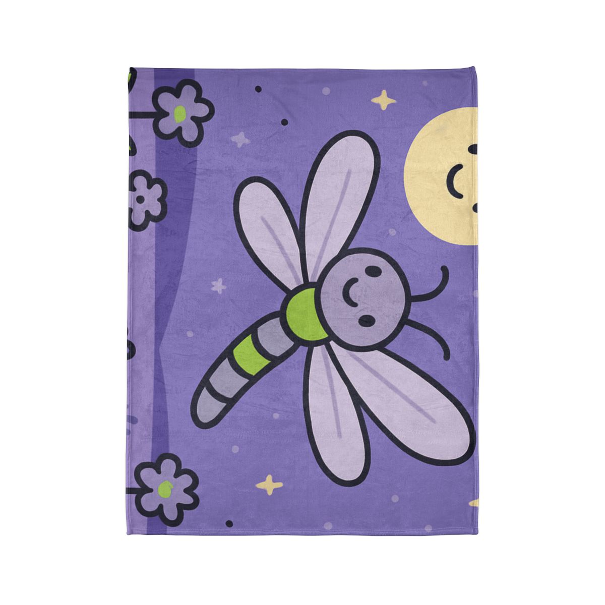 Moonlight Meadow Dragonfly decorative home blankets